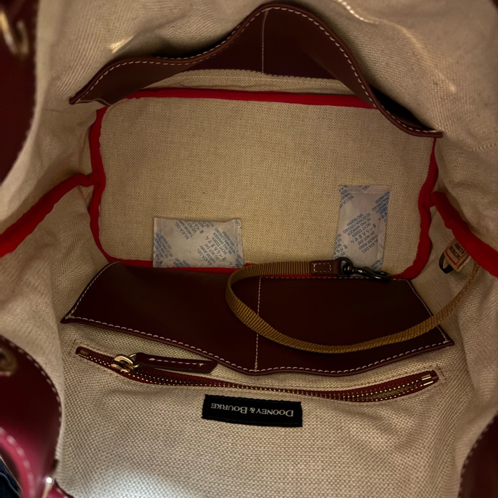 Dooney and Burke Drawstringng Backpack in color Grape. - Picture 4 of 12